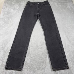 Vintage Levis 505 Jeans Mens 30x34 (Fits 29x33) Black Regular Straight Leg 90s